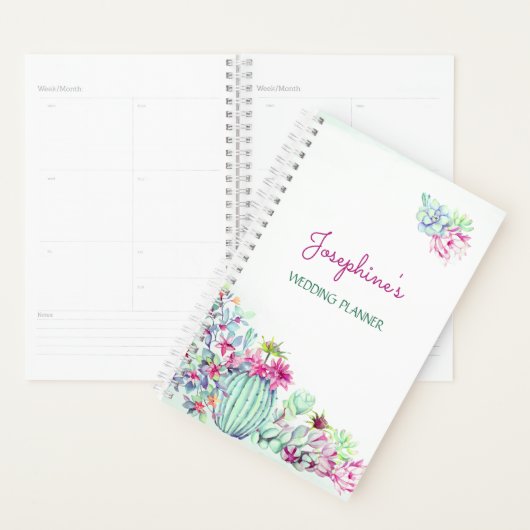 Cactus & Succulent gepersonaliseerd Planner (Display)