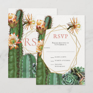 Cactus Succulent Groene Huwelijksreactie Kaart