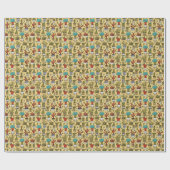 Cactus Succulent: Hand getrokken schets Cadeaupapier (Vlak)