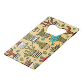 Cactus Succulent: Hand getrokken schets Creditkaart Flessenopener (Voorkant Gekanteld)