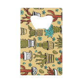 Cactus Succulent: Hand getrokken schets Creditkaart Flessenopener (Achterkant)