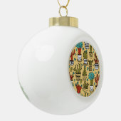 Cactus Succulent: Hand getrokken schets Keramische Bal Ornament (Links)