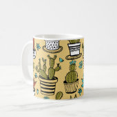 Cactus Succulent: Hand getrokken schets Koffiemok (Voorkant links)