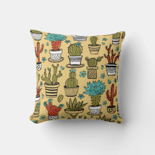 Cactus Succulent: Hand getrokken schets Kussen