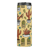 Cactus Succulent: Hand getrokken schets Thermosbeker (Achterkant)