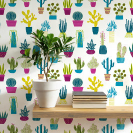 Cactus Succulent House Plant Art Behang