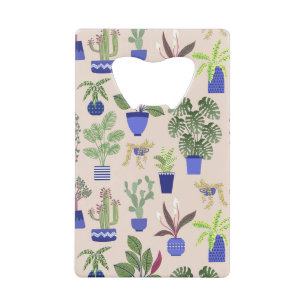 Cactus Succulent Houseplant Blush Pink Creditkaart Flessenopener