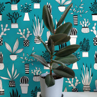 Cactus Succulent Huisplant Teal Groen Kunst