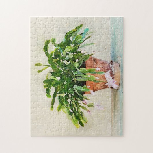 Cactus Succulent in Clay Pot Southwest Puzzle Legpuzzel (Verticaal)