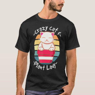 Cactus Succulent Kat Kattenvrouw Tuinieren T-shirt
