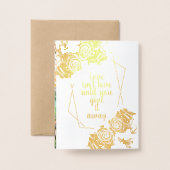 Cactus Succulent Koraal Groen Echt Gouden folie Folie Kaarten (Met envelop)