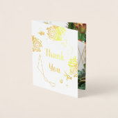 Cactus Succulent Koraal Groen Echt Gouden folie Folie Kaarten (Voorkant)