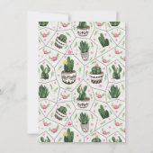 Cactus & Succulent Modern Geometric Birthday Party Kaart (Achterkant)