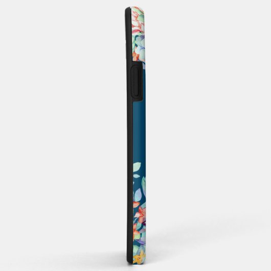 Cactus Succulent Monogram Ocean Blue Monogram Case-Mate iPhone Case (Achterkant/rechts)