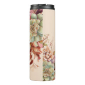 Cactus Succulent Monogram Thermal Tumbler Thermosbeker (Achterkant)