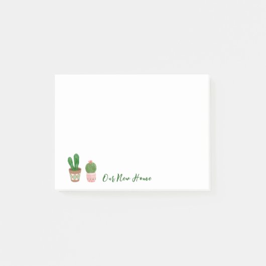 Cactus Succulent Ons nieuwe startpunt Post-it® Notes (Voorkant)