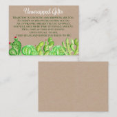 Cactus Succulent Onverpakt Display Douche Insert Informatiekaartje (Voorkant / Achterkant)