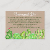 Cactus Succulent Onverpakt Display Douche Insert Informatiekaartje (Voorkant)