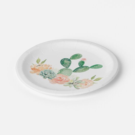 Cactus Succulent Papier Bord Baby shower of Bruids (Gekanteld)