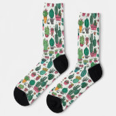 Cactus Succulent Patroon Sokken (Links)