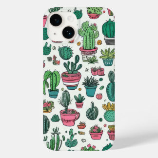 Cactus succulent patroon telefoonhoes Case-Mate iPhone 14 hoesje