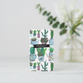 Cactus Succulent Patroon | Visitekaartjes (Staand voorkant)