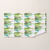 Cactus succulent Patroon waterverf Tuinschild Bad Handdoek (Handdoek)