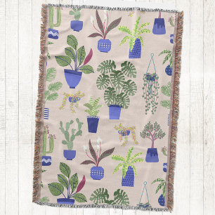 Cactus Succulent Pattern Deken
