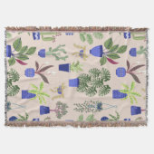 Cactus Succulent Pattern Deken (Voorkant)