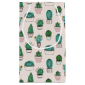 Cactus Succulent Pattern Klein Cadeauzakje (Achterkant)