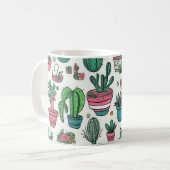 Cactus Succulent Pattern Koffiemok (Voorkant links)