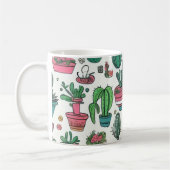 Cactus Succulent Pattern Koffiemok (Links)