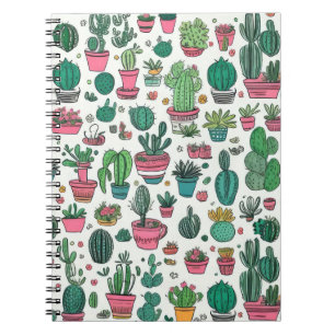Cactus Succulent Pattern Notitieboek