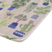 Cactus Succulent Pattern Snijplank (Hoek)