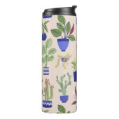 Cactus Succulent Pattern Thermosbeker (Gedraaid links)