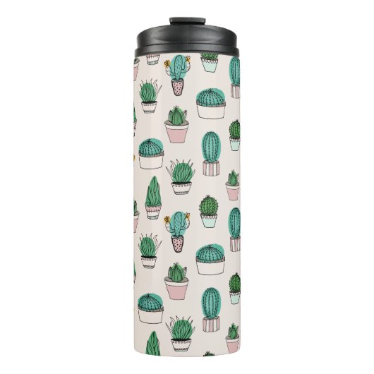 Cactus Succulent Pattern Thermosbeker (Voorkant)