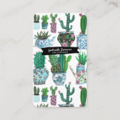 Cactus Succulent Pattern | VISITEKAARTJES (Voorkant)