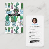 Cactus Succulent Pattern | VISITEKAARTJES (Voorkant / Achterkant)
