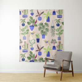 Cactus Succulent Pattern Wandkleed