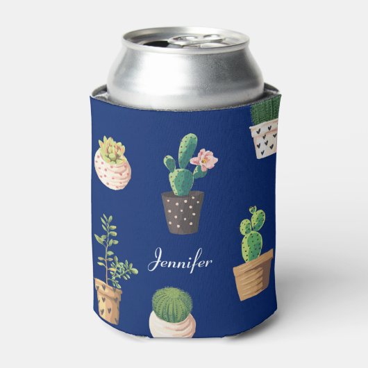Cactus Succulent Plant Personalized Koelbox Blikjeskoeler (Blikje Voorkant)