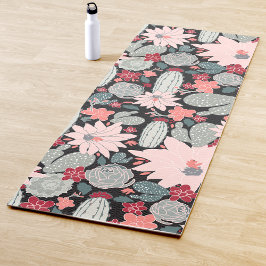 Cactus Succulent Plant Roze Mint Brown Yogamat