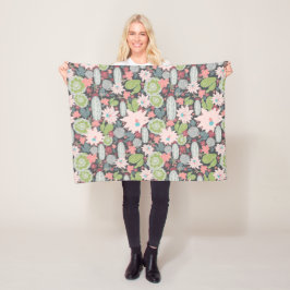 Cactus Succulent Planten Patroon Fleece Deken