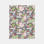 Cactus Succulent Planten Patroon Fleece Deken (Voorkant)