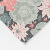 Cactus Succulent Planten Pattern in Mint and Pinks Fleece Deken (Hoek)