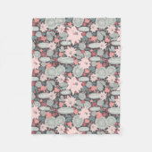 Cactus Succulent Planten Pattern in Mint and Pinks Fleece Deken (Voorkant)