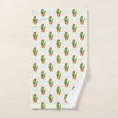 Cactus & Succulent Polk Dot Pattern Bad Handdoek (Handdoek)