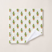 Cactus & Succulent Polk Dot Pattern Bad Handdoek (Wasdoekje)