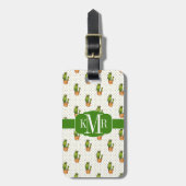Cactus & Succulent Polk Dot Pattern Bagagelabel (Voorkant verticaal)