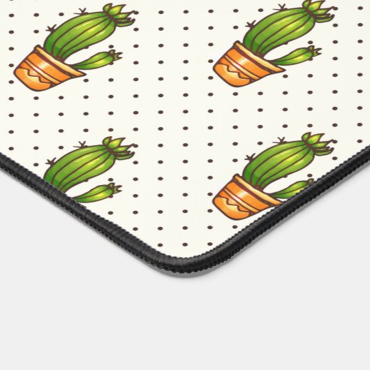 Cactus & Succulent Polk Dot Pattern Bureaumat (Hoek)
