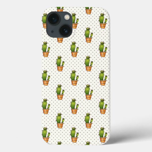 Cactus & Succulent Polk Dot Pattern Case-Mate iPhone Case (Achterkant)